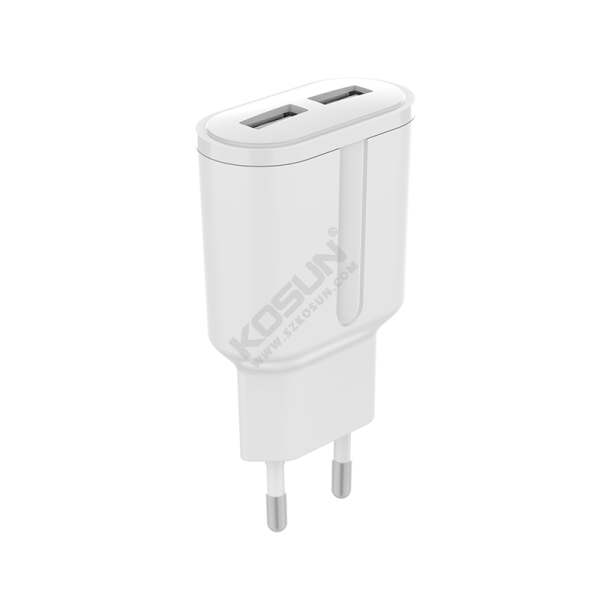 12W Dual USB Ports European Wall Charger